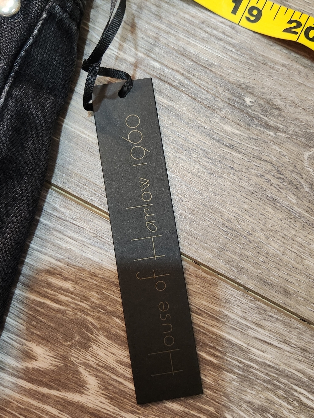 House of Harlow 1960 Black Wide-Leg Studded Jeans Size 10 - Picture 7 of 8